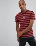 Adidas Originals Pete Stripe T-shirt In Red Bs2278 - Red
