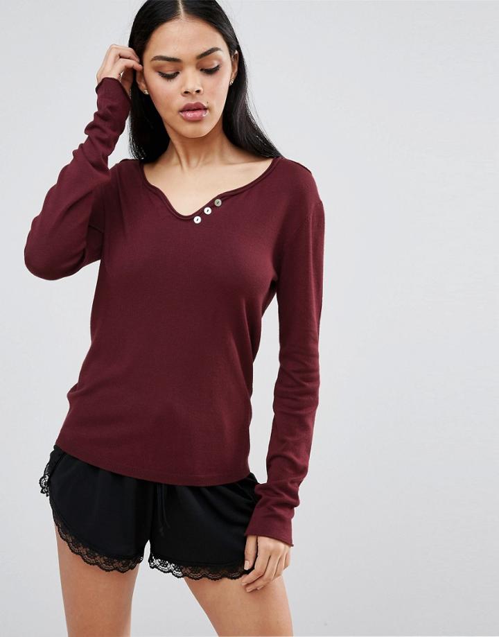 Pussycat London Long Sleeve Top - Red