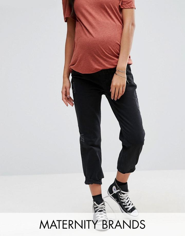 New Look Maternity Over The Bump Boyfriend Jeans - Black