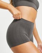 Lindex Seamless Cable Knit Boxer Short In Dark Gray