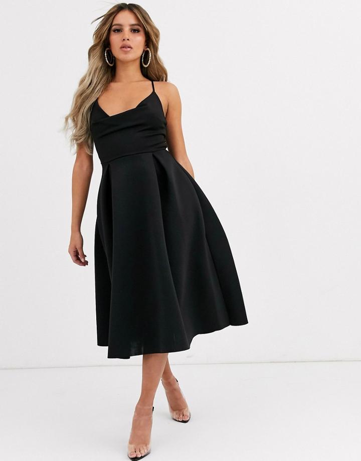 Asos Design Cowl Neck Cami Midi Prom Dress