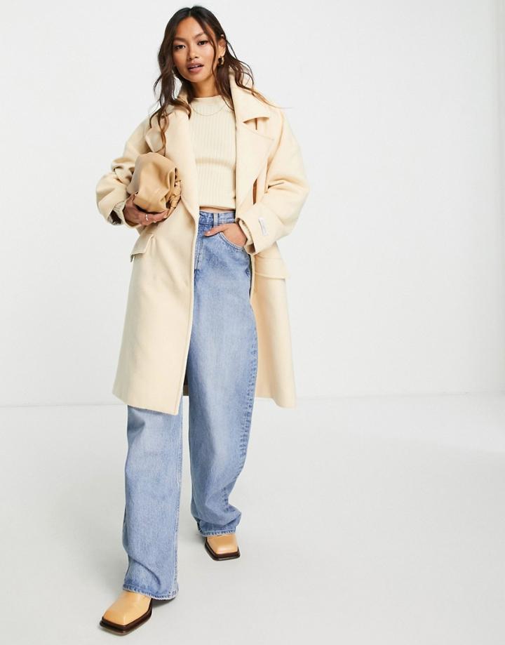 Gianni Feraud Oversized Slouchy Coat In Camel-neutral