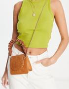 French Connection Rope Strap Detail Mini Bag In Tan-brown