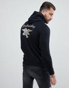 Good For Nothing Hoodie With Back Embroidery - Black