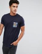 Le Breve Tiger Pocket T-shirt - Navy