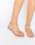 Call It Spring Boulanger Flat Crossover Sandal - Light Pink