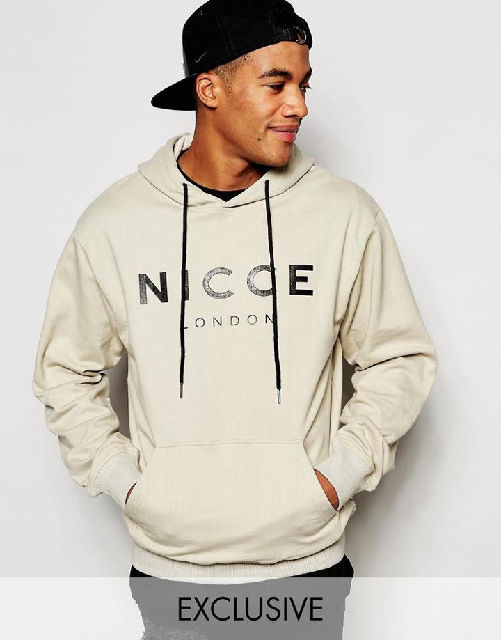 Nicce London Logo Hoodie - Beige