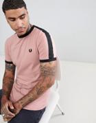 Fred Perry Sports Authentic Tonal Taped T-shirt In Pale Pink - Pink