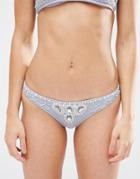 Asos Iridescent Jewel Bikini Bottom - Gray