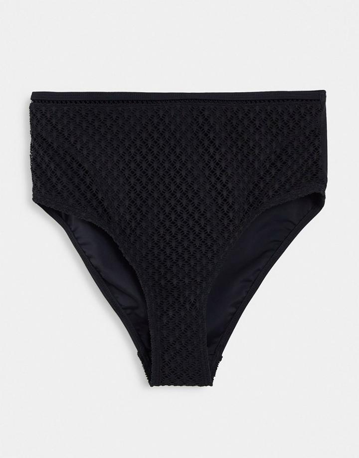 Pour Moi Sahara High Waist Bikini Bottoms In Black