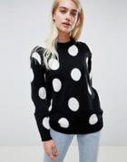 Asos Design Sweater In Spot - Multi