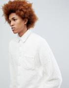 Asos Regular Fit Shirt In Borg - Beige
