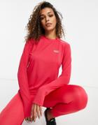 Asos 4505 Icon Long Sleeve Run Top-orange