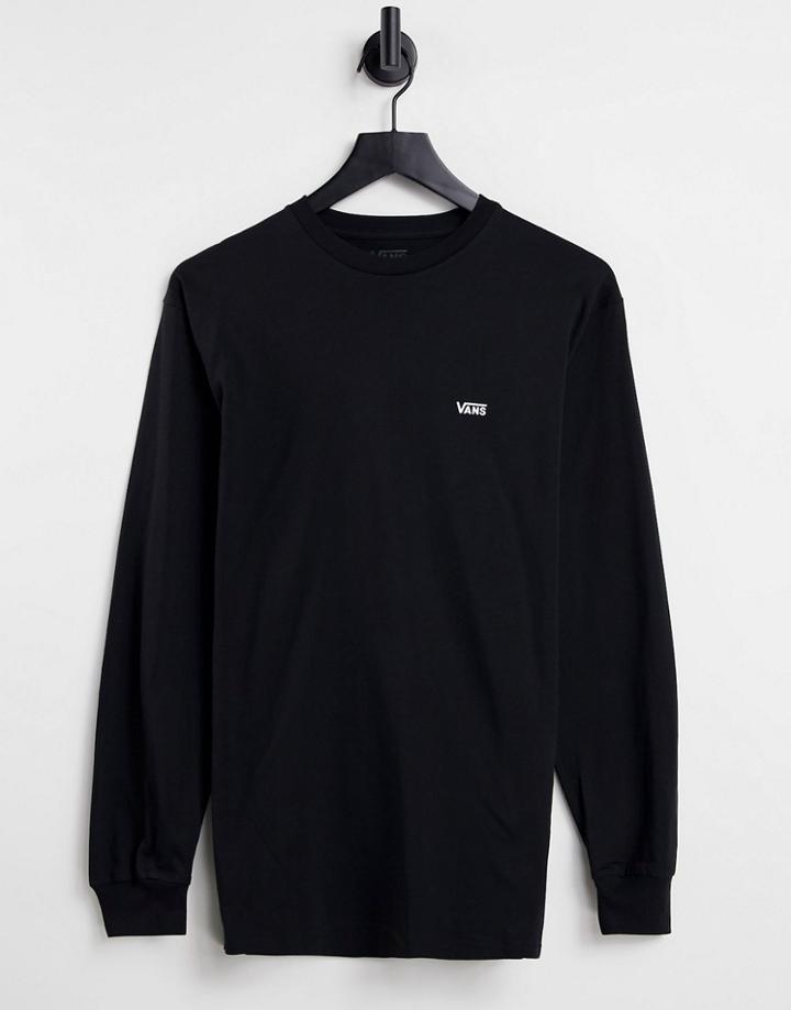 Vans Left Chest Hit Long Sleeve T-shirt In Black