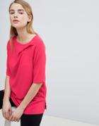 Louche Ruched Front Shell Top - Pink