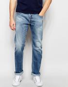 Diesel Jeans Waykee 842h Loose Straight Fit Stretch Light Wash - Light Wash