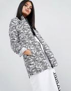 Asos Pac A Trench With Graphic Print - Multi