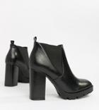 Truffle Collection Platform Ankle Boots - Black