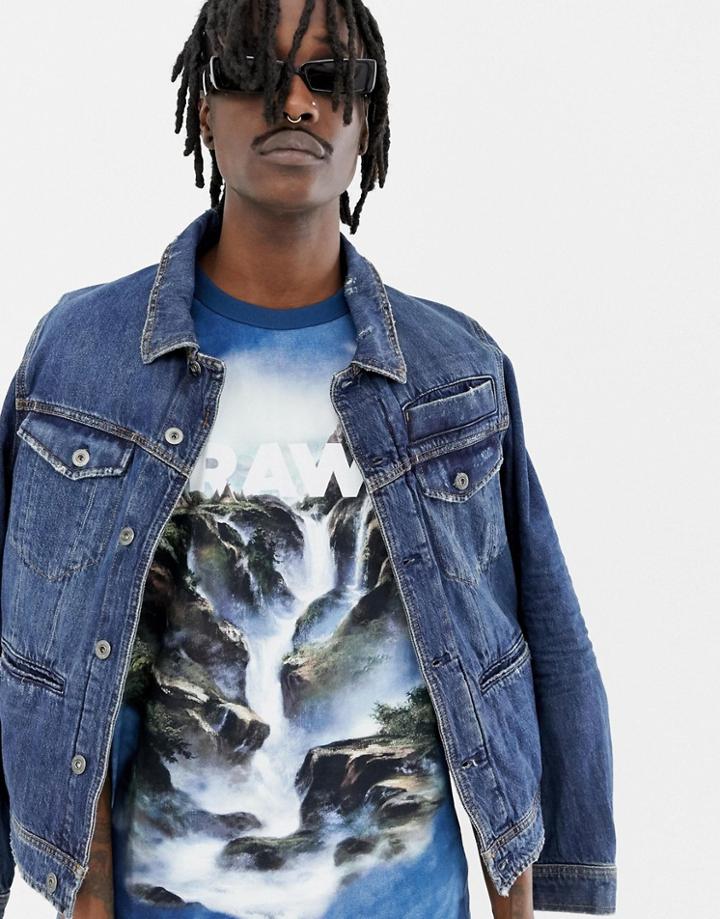 G-star X Jaden Smith Water Loose T-shirt In Blue - Blue
