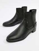 Stradivarius Flat Ankle Boot - Black
