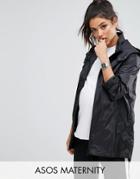 Asos Maternity Pac A Trench - Black