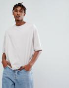 Asos Design Boxy T-shirt In Gray - Gray