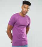 Asos Tall Muscle Fit T-shirt In Purple - Purple