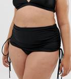 Wolf & Whistle Curve Exclusive Eco Mix & Match Exclusive Skirted Bikini Bottom In Black