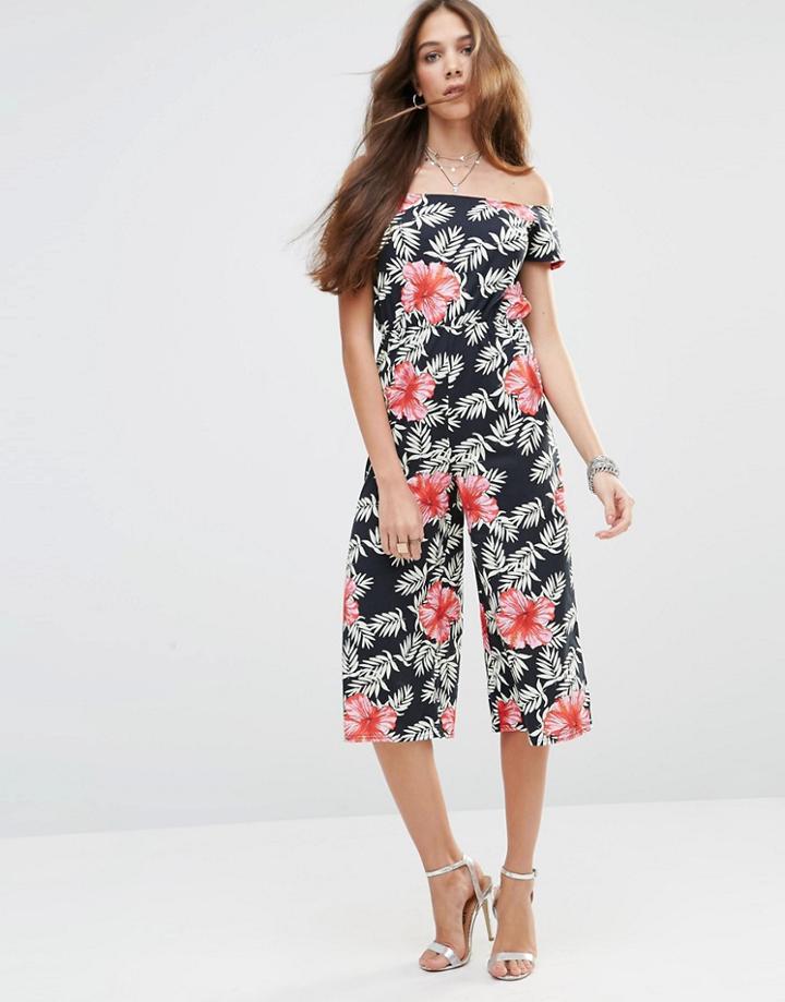 Your Eyes Lie Off Shoulder Jumpsuit - Back To Nature