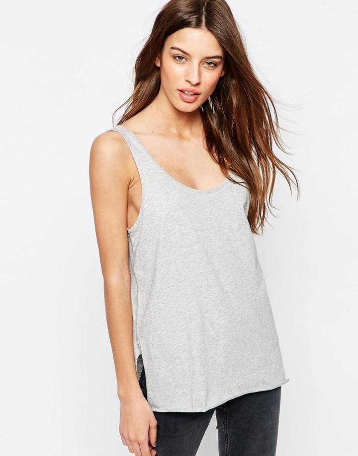 Asos Cotton Jersey Tank - Gray Marl