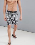 Billabong Sundays Lt 18 Board Shorts In White/black - White