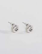 Designb Bolt Earrings In Silver Exclusive To Asos - Silver