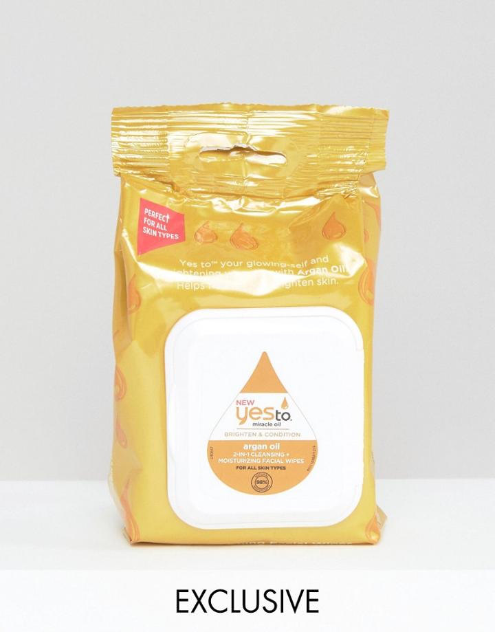 Asos Exclusive Yes To Argan Oil Wipes X 30 - Clear