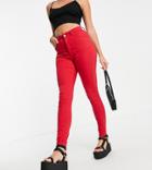 Reclaimed Vintage Inspired The '90 Skinny Jeans In Red