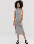 Noisy May Mayden Bodycon Midi Dress-gray