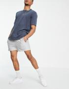 Another Influence Towelling Shorts Set In Lavender Gray-grey