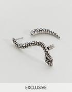 Reclaimed Vintage Inspired Snake Earring In Silver Exclusive At Asos - Silver