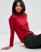 Esprit Light Knit Turtleneck Sweater - Red