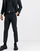 Twisted Tailor Super Skinny Tapered Suit Pants In Dark Gray-grey