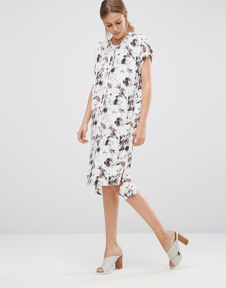 Just Female Marble Shirt Dress - Red