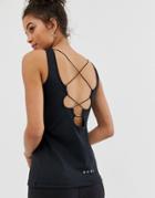 Asos 4505 Rouleaux Loop Tank-black