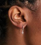 Kingsley Ryan Sterling Silver Snake Charm Hoop Earrings
