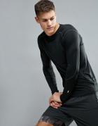 New Look Sport Stretch Long Sleeve Top In Black - Black