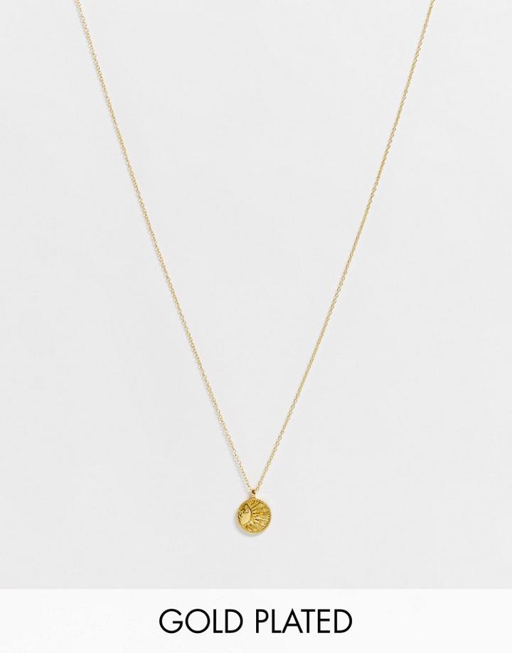 Bloom & Bay Gold Plated Sun Necklace
