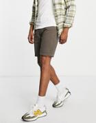 New Look Straight Fit Chino Shorts In Brown