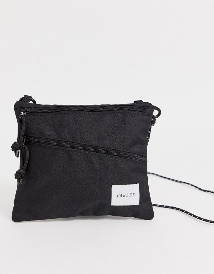 Parlez Hip Bag With Logo Patch In Black - Black