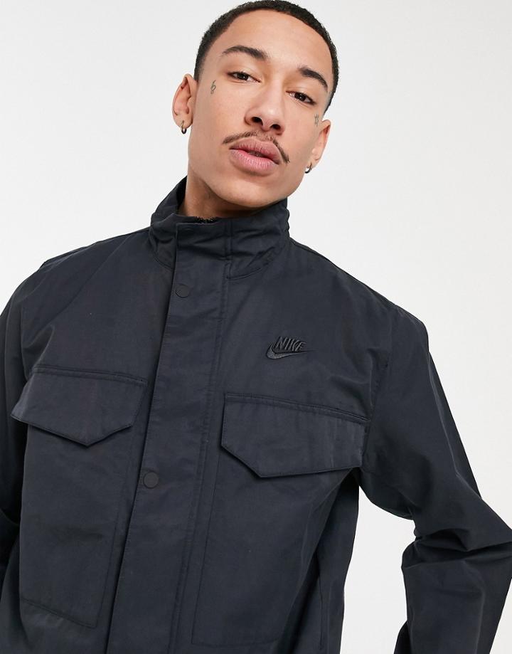 Nike M65 Lightweight Woven Jacket In Black