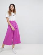 Asos Tailored D-ring Culottes In Purple - Purple