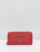 Love Moschino Quilted Logo Purse - Red