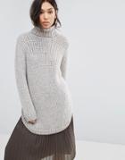 Minimum High Neck Sweater - Gray